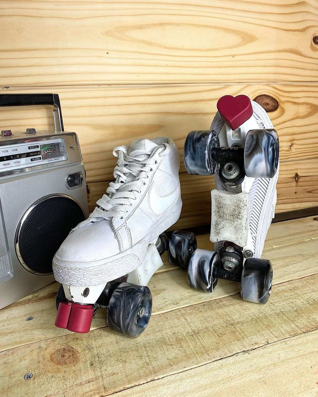Grindstone Heartstopper Lil Toe Stops - Scarlet Begonia Color - Premium Roller Skate Accessories for Derby, Artistic & Outdoor Skating