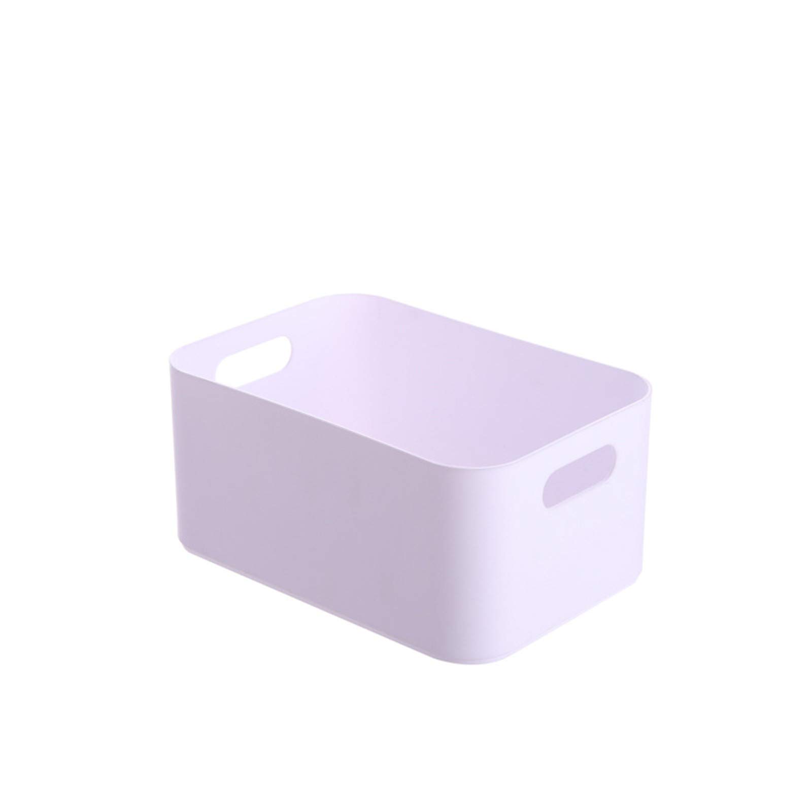 White Plastic Storage Basket - Bathroom, Kitchen & Desktop Organizer for Cosmetics, Snacks & Sundries | Perfect for Home, Office & Travel Use