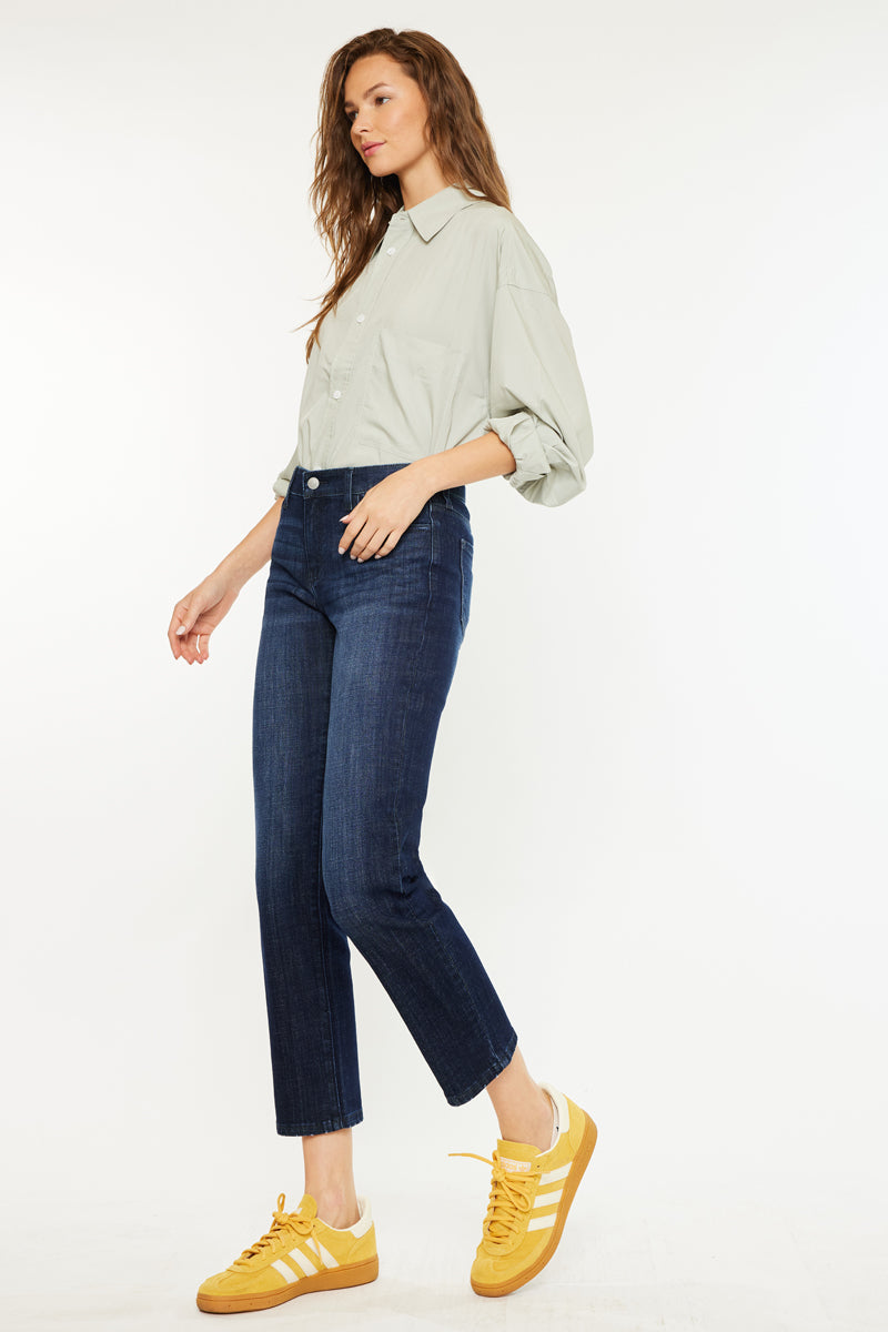 Delvey Essentials Mid Rise Boyfriend Jeans for Women - Comfortable Stretch Denim Pants, Casual Relaxed Fit - Perfect for Everyday Wear, Weekend Outings and Coffee Dates
