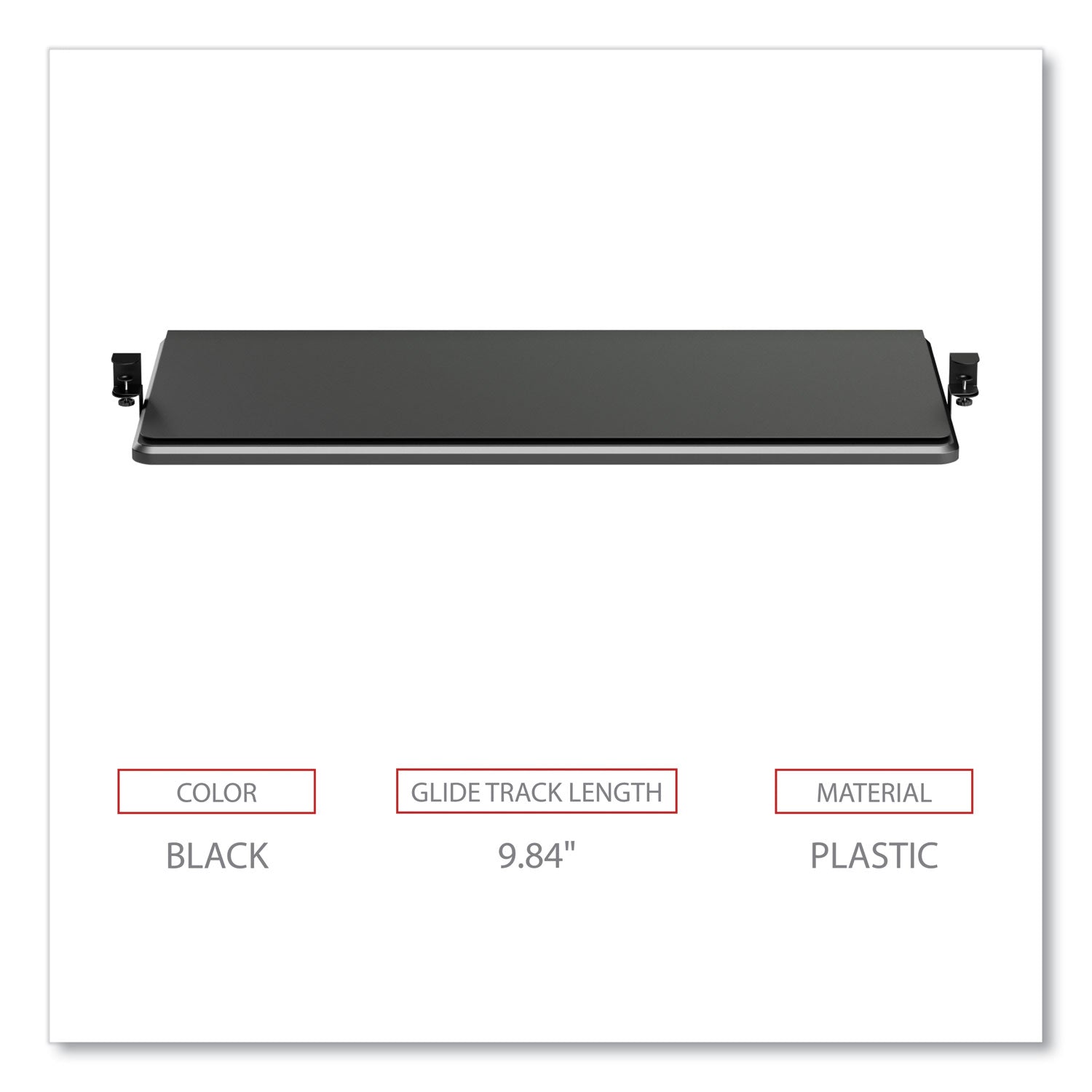 Alera Adaptivergo Clamp On Keyboard Tray - 30.7 x 13 Inches, Ergonomic Black Keyboard Tray for Office & Home Workspace - Perfect for Desks, Standing Workstations & Small Spaces