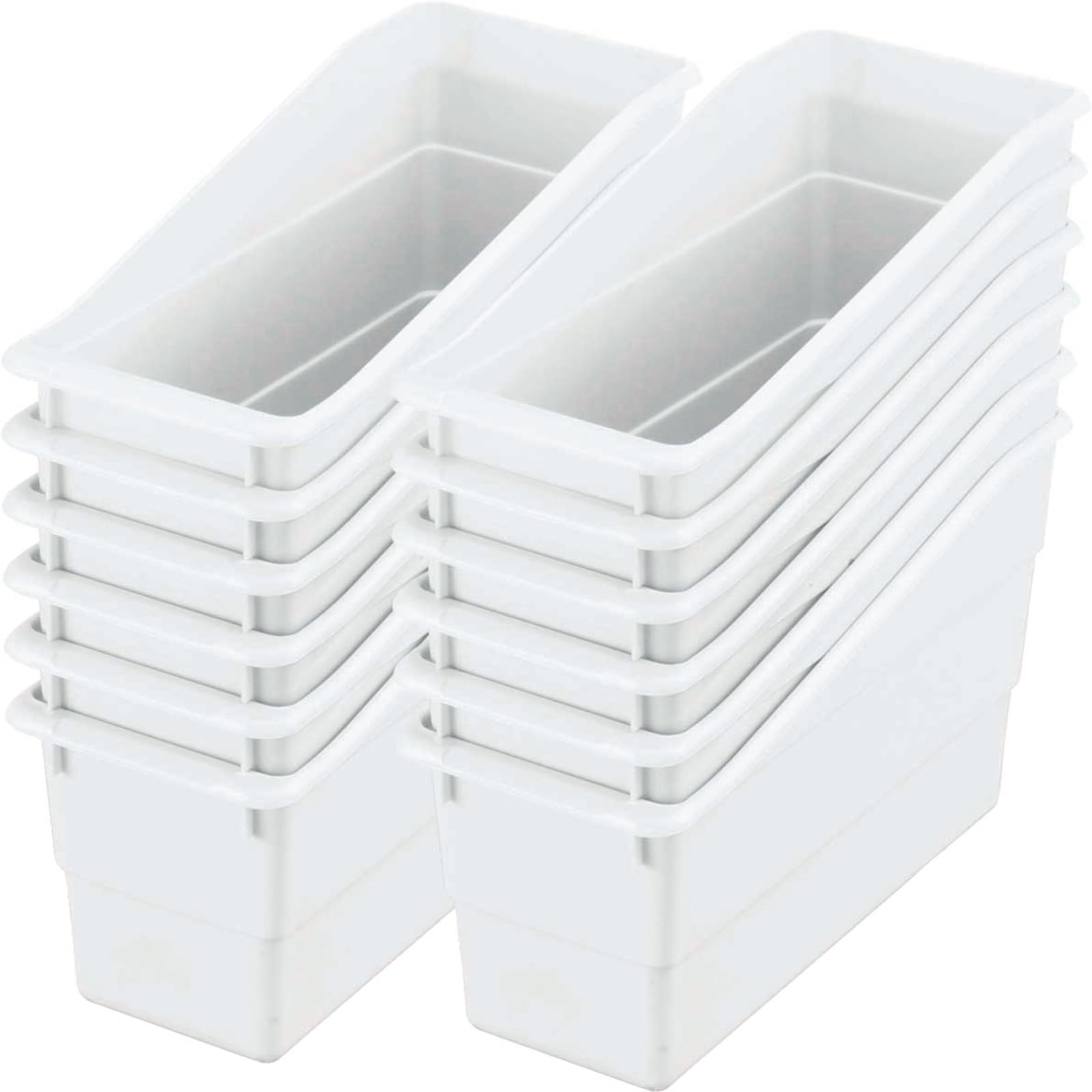 Durable Book and Binder Holders - 12 Pack for Classroom & Office Organization - Vertical Storage for Books, Magazines, Files & Binders - Perfect for Shelves, Desks & Cabinets
