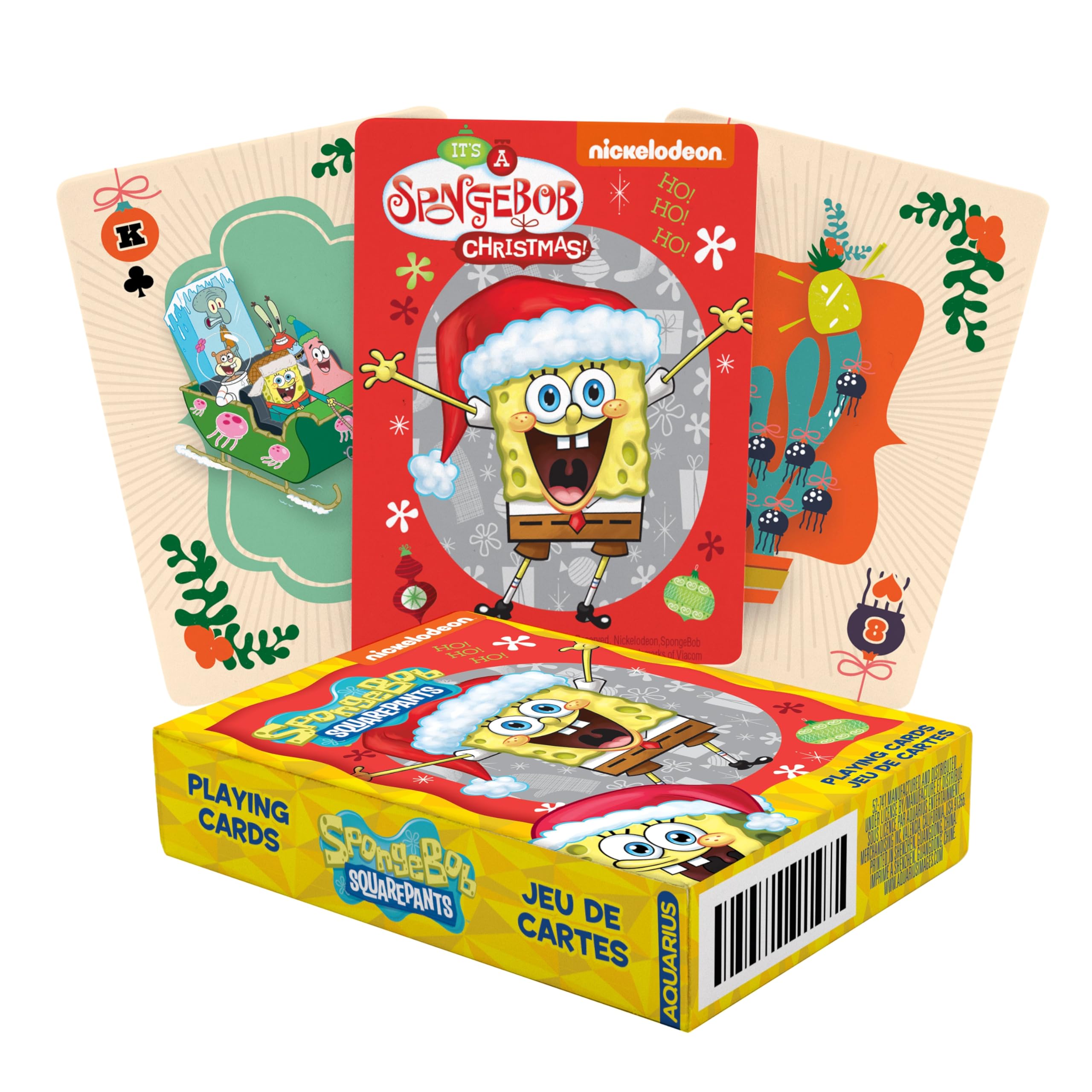 SpongeBob Holiday Playing Cards - Christmas Themed Deck for Poker, Blackjack & Family Game Night - Officially Licensed SpongeBob Collectible Card Game
