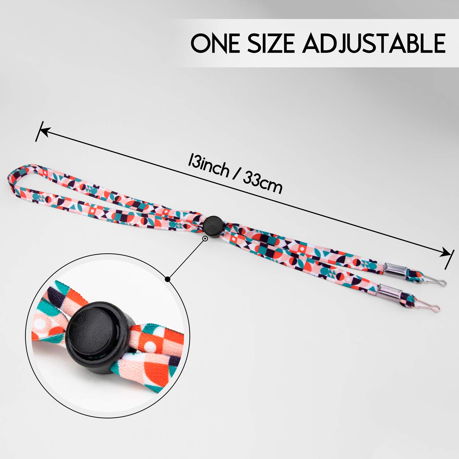 6PK Kids Mask Lanyard with Clips - Adjustable & Anti-Lost for School & Travel