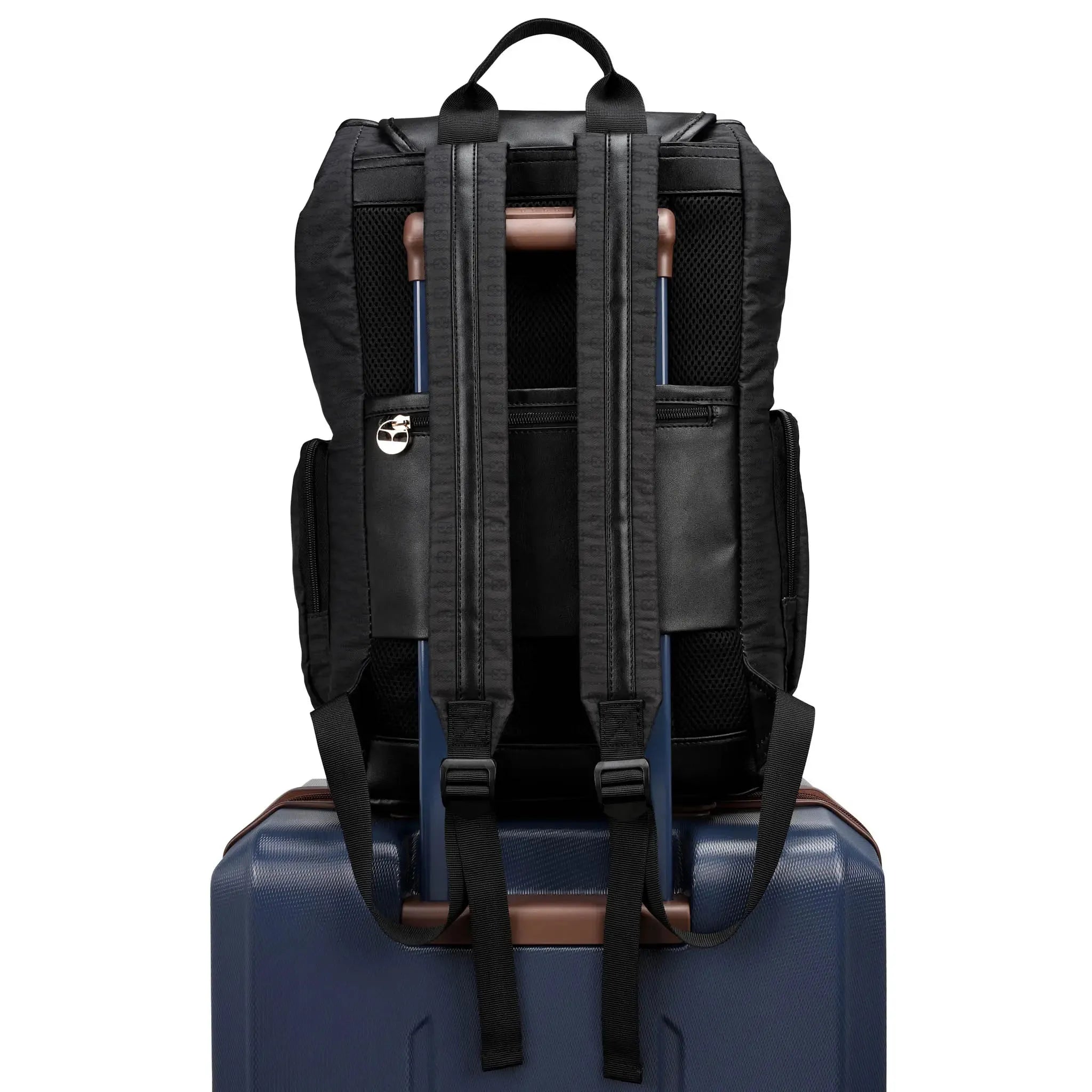 Eleganza 25L Monogram Backpack for Women & Men - Stylish Waterproof Laptop Backpack with USB Charging Port - Perfect for Travel, Work, School & Daily Commute