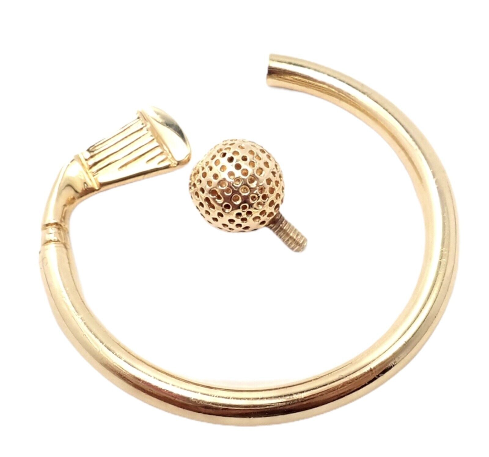 Authentic Tiffany & Co. 18k Yellow Gold Golf Club & Ball Keychain - Luxury Golf Gift for Men & Women - Perfect for Golf Enthusiasts & Sports Lovers
