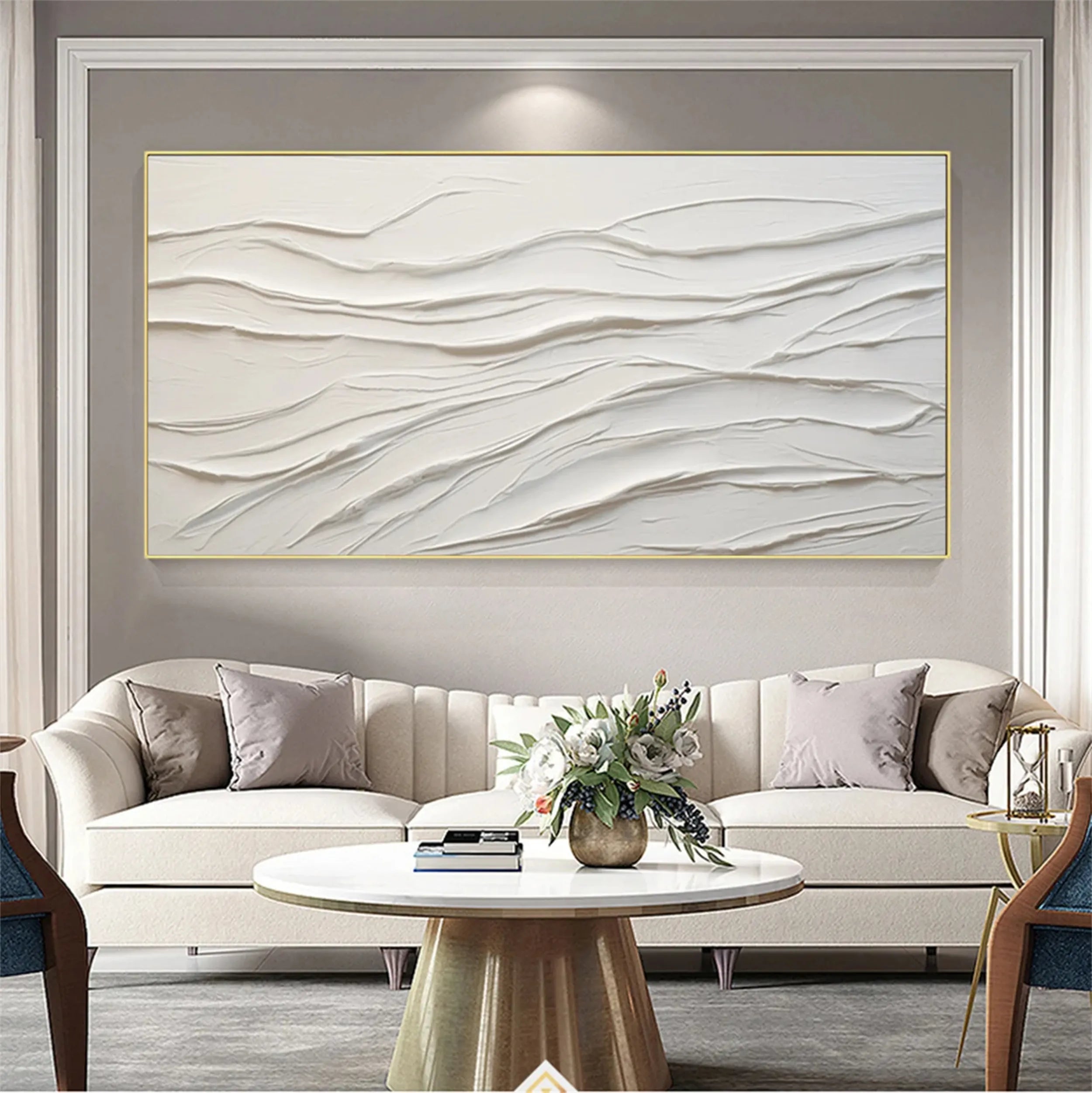 Minimalist Textured Plaster Art Painting - Modern Abstract Wall Decor for Living Room, Bedroom & Office | #MM174