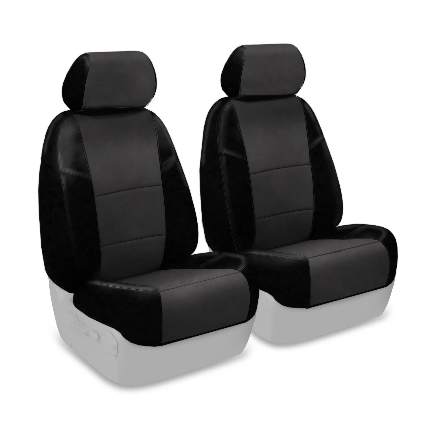 Coverking Custom Fit 50/50 Bucket Seat Cover for Volkswagen Golf - Premium Alcantara Gray Car Seat Protector | Perfect for Daily Commuting & Road Trips