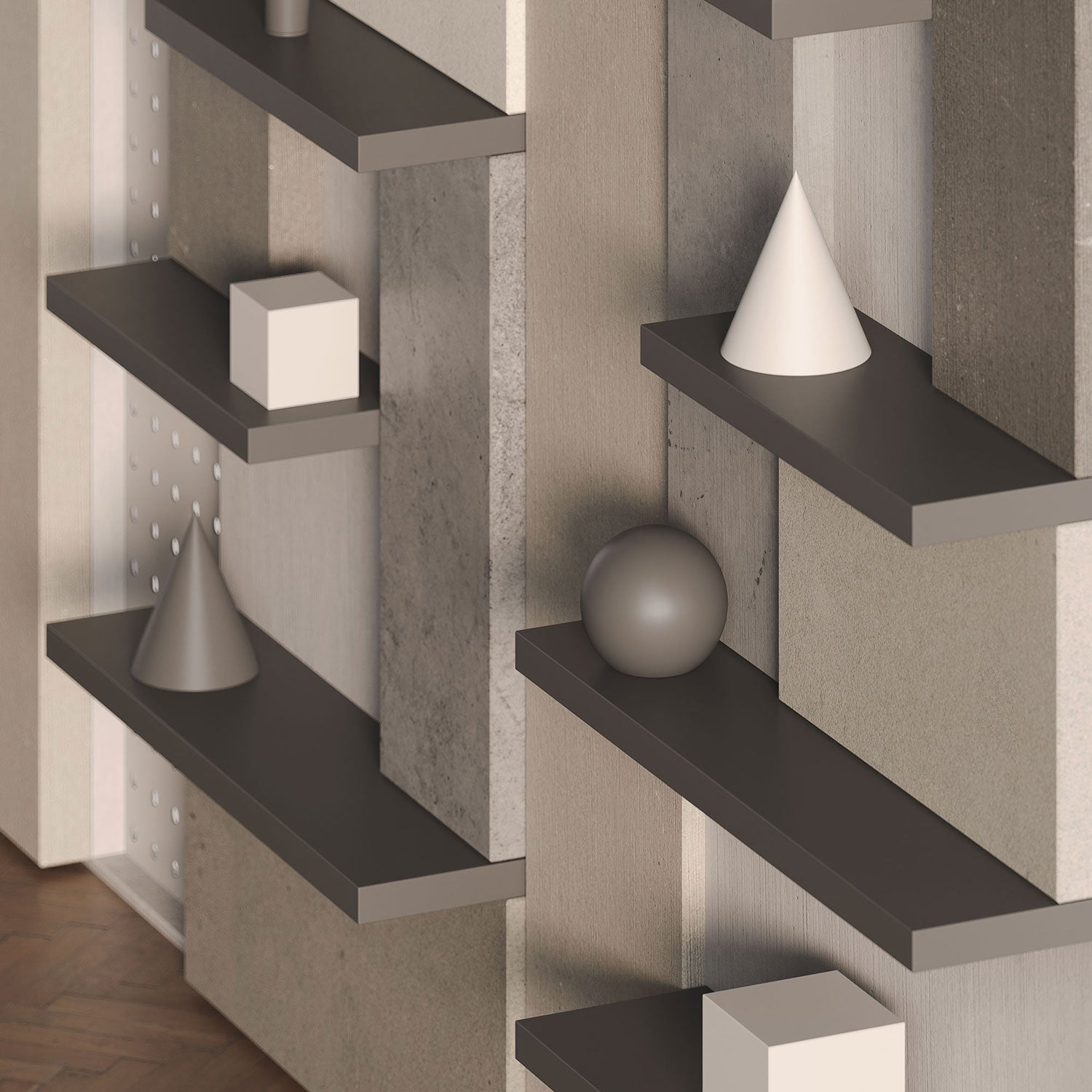 Aksel Arsenic Floating Shelf - Wall Mounted Storage for Living Room, Bedroom, Kitchen | Modern Home Decor & Space Saving Solution