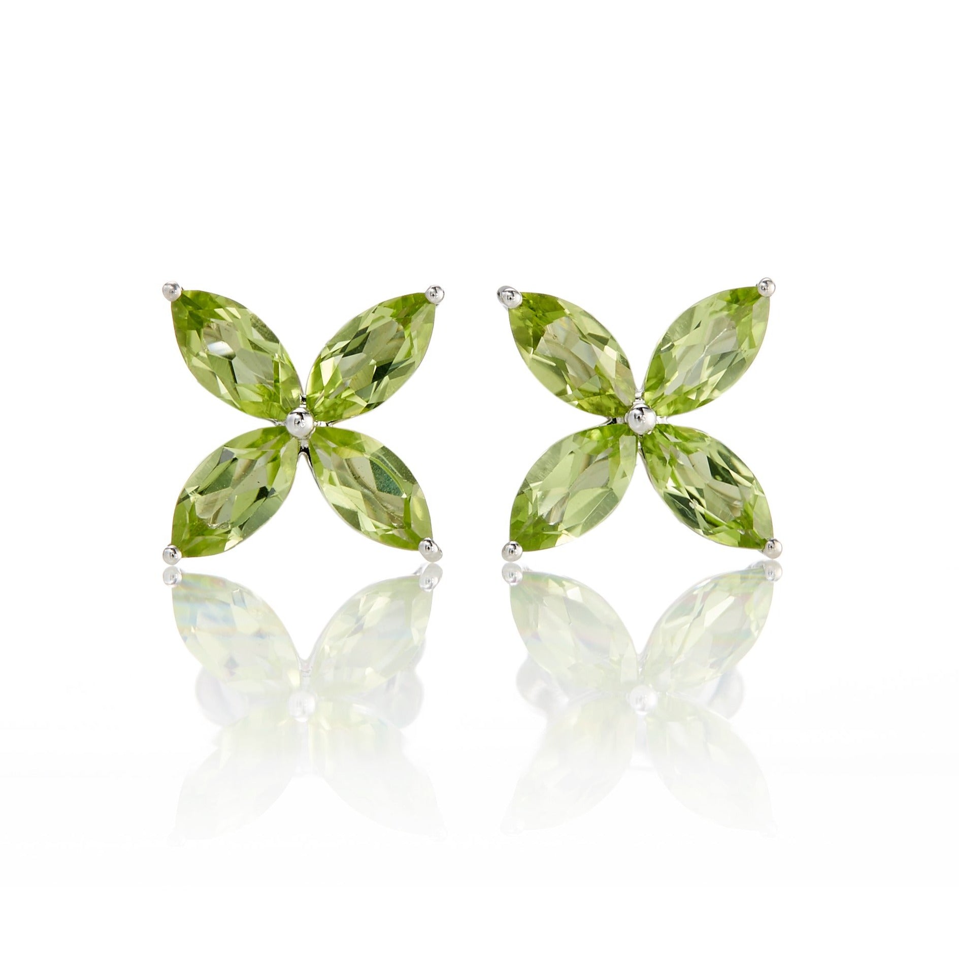 Peridot Stella Earrings for Women - Elegant Green Gemstone Dangle Earrings for Party, Wedding & Everyday Wear