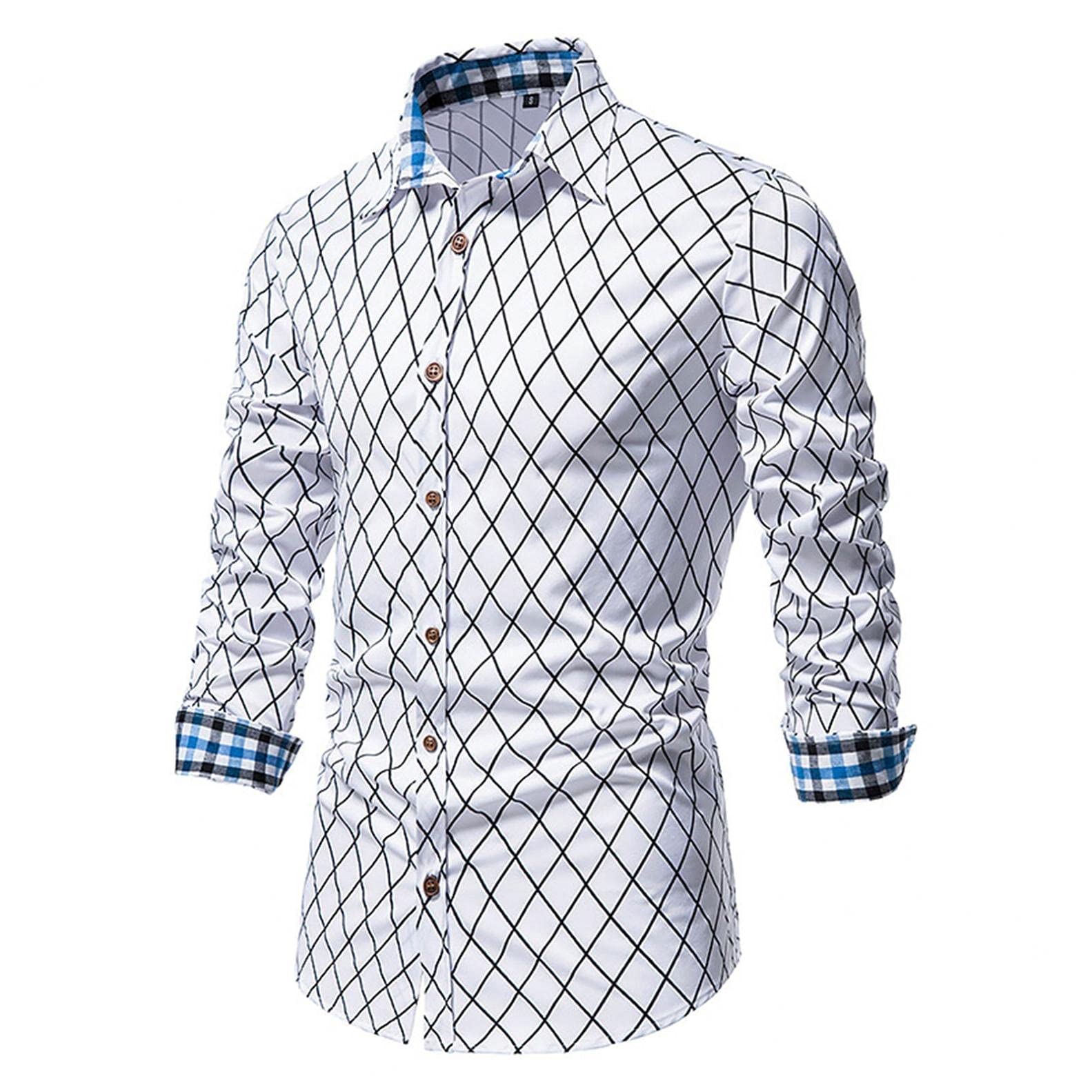 Luxury Men's Slim Fit Paisley Shiny Satin Silk Dress Shirt - Button Down Business Office & Western Style Oxford Plaid Shirt - Perfect for Formal Events, Weddings & Professional Workwear