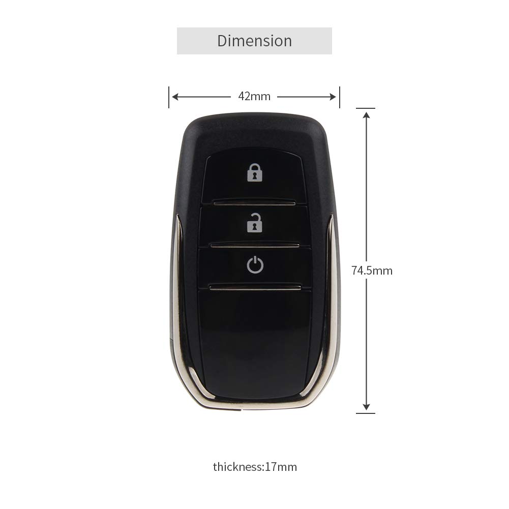 EASYGUARD EC009-T2 PKE Smart Car Alarm System - Keyless Entry, Remote Start, Push Button Ignition & Vibration Sensor | Universal Vehicle Security for Parking, Night Driving & Theft Protection