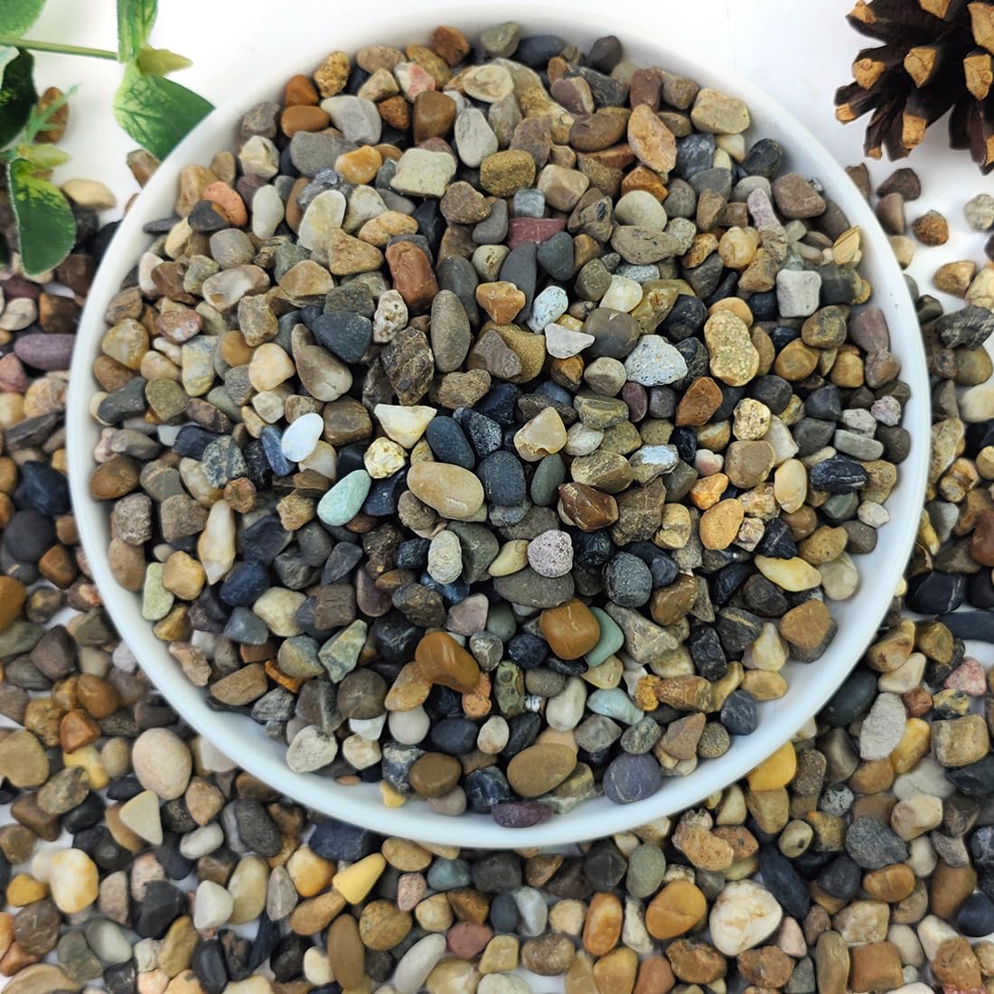 2lbs Natural River Rocks, 1/4