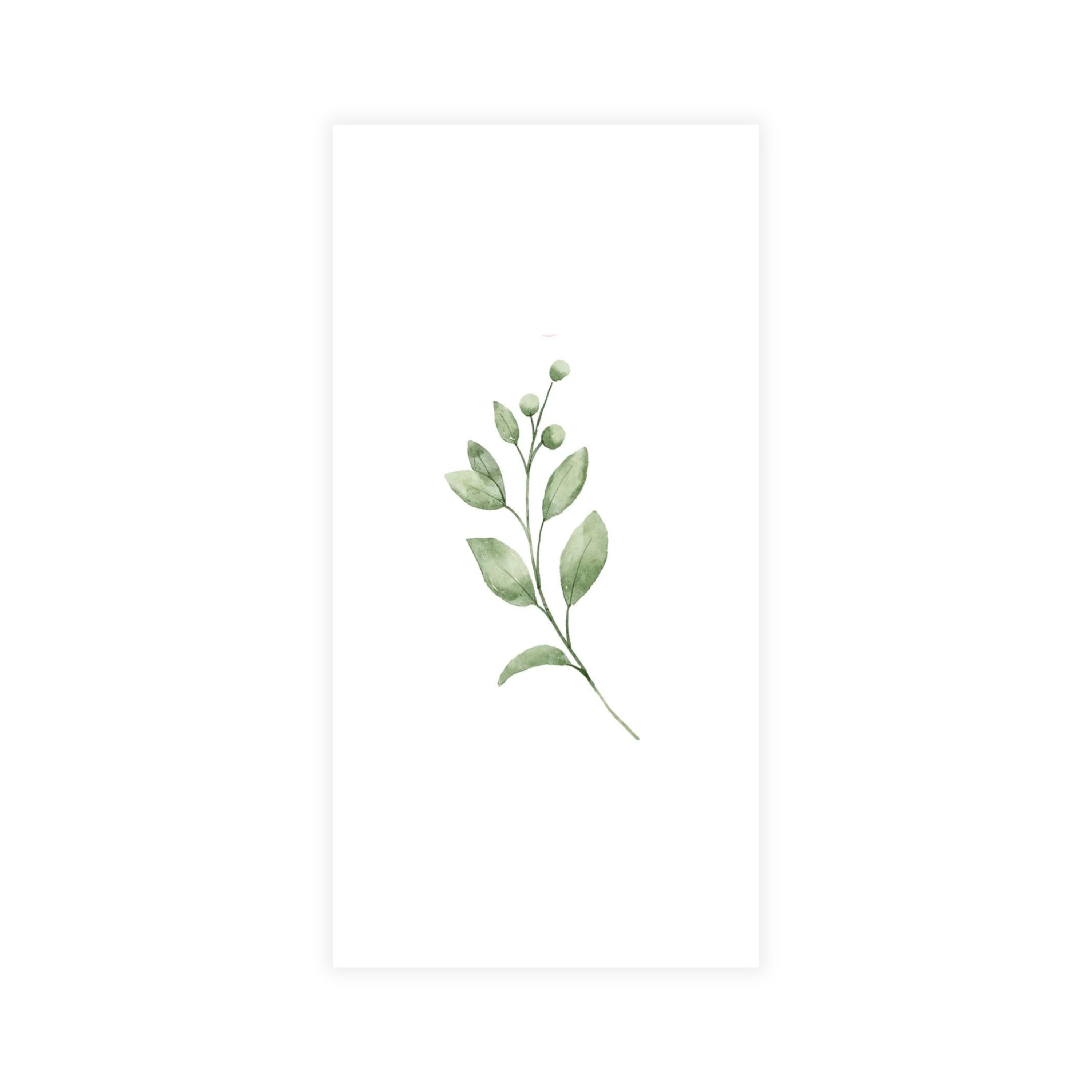 Premium Disposable Linen-Like Paper Guest Towels - 16 Pack | Eco-Friendly Green Leaves Spring Design | Perfect for Weddings, Parties & Upscale Events