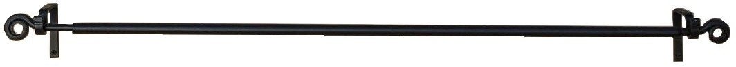 Handcrafted Wrought Iron Curtain Rod - Adjustable Scroll Design, Amish Made in USA - Perfect for Farmhouse, Rustic & Vintage Home Decor