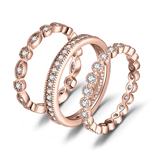 5 Rose Gold Plated Type Set