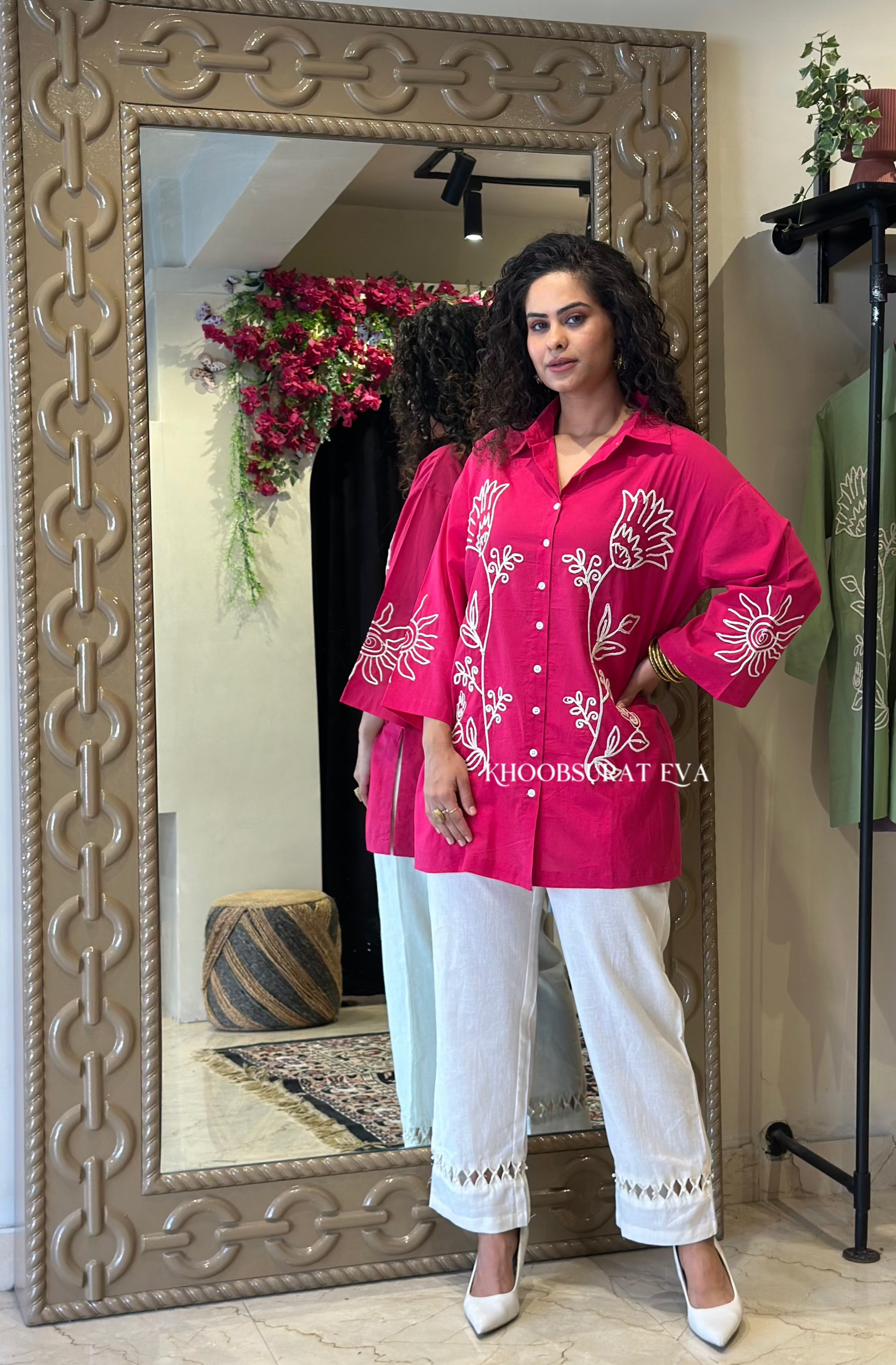 Pink Pony Club Shirt Set for Women - Cute Casual Outfit for Summer, Party & Everyday Wear