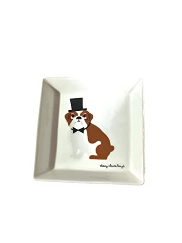 Two's Company SCB Kennel Club Decorative Plates - Bulldog Design | Elegant Dog-Themed Dinnerware for Home Decor & Gifts | Perfect for Dining Rooms, Kitchens, and Dog Lover Collections