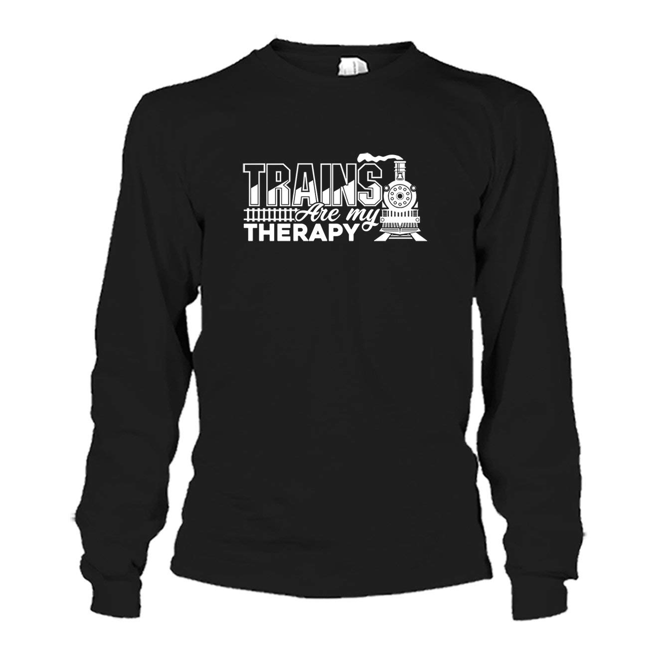 Model Railroad Therapy T-Shirt & Long Sleeve Shirt for Train Enthusiasts - Perfect for Hobbyists, Collectors, and Relaxation