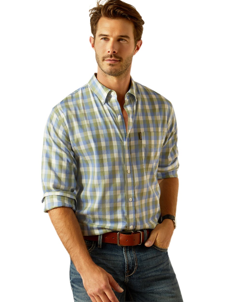 Ariat Men's Napa Western Shirt - Comfortable Long Sleeve Button-Up for Cowboy, Ranch Work & Casual Wear