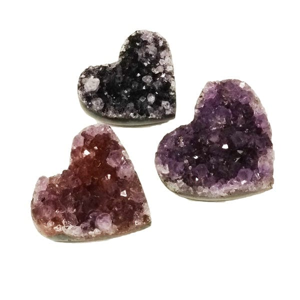 Natural Amethyst Cluster Heart with Agate Edge - Healing Crystal for Meditation, Yoga & Home Decor | Spiritual Gift for Women & Men