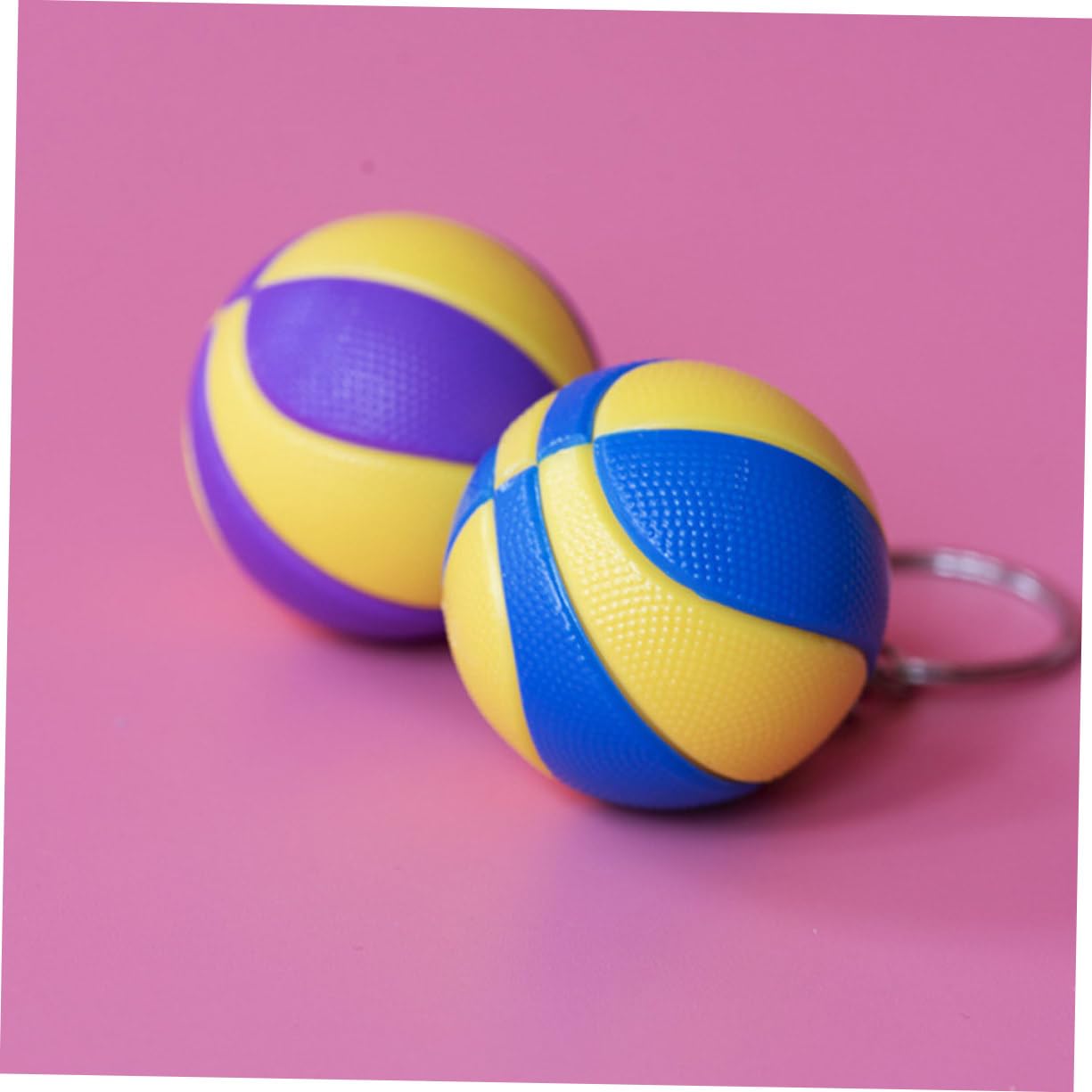 PAMINGONO Sports Ball Keychain - Volleyball Key Holder Keyring for Handbag, Backpack, Gym Bag - Perfect for Sports Enthusiasts & Team Gifts