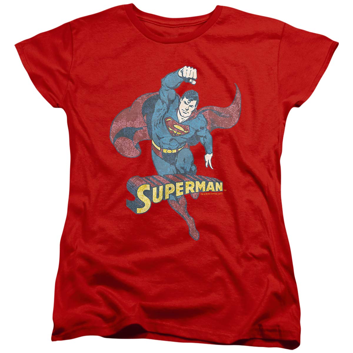 DC Comics Desaturated Superman Graphic Women's T-Shirt | Superhero Fashion for Casual Wear & Comic Con