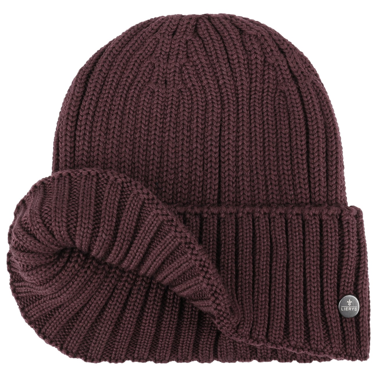 Lierys Merino Wool Knit Beanie with Foldable Cuff - Warm Winter Hat for Men & Women - Perfect for Skiing, Hiking, and Cold Weather Activities