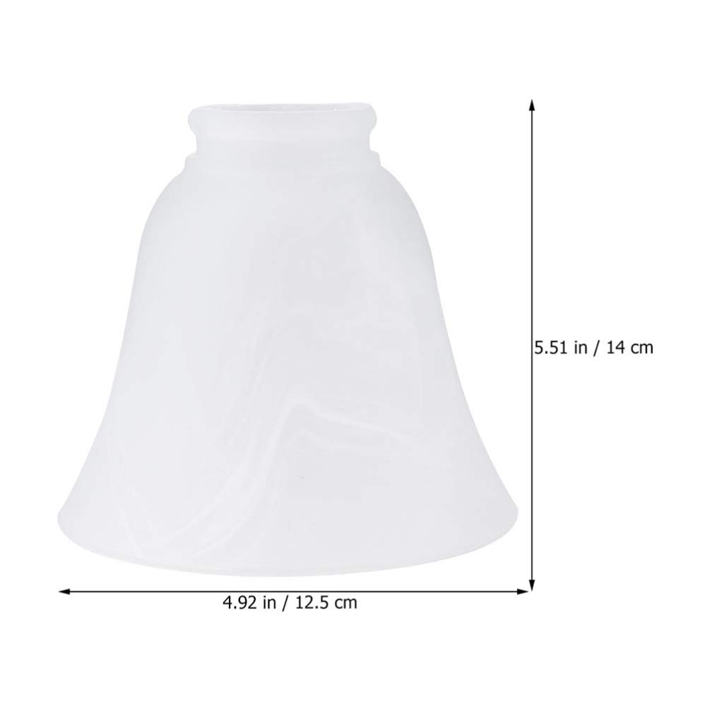 DOITOOL 3-Pack Frosted Glass Bell Chandelier Shades - E27 Interface Lamp Covers for Ceiling Fan Lights, Wall Lights & Pendant Fixtures - Elegant Lighting for Living Room, Bedroom & Dining Room Decor