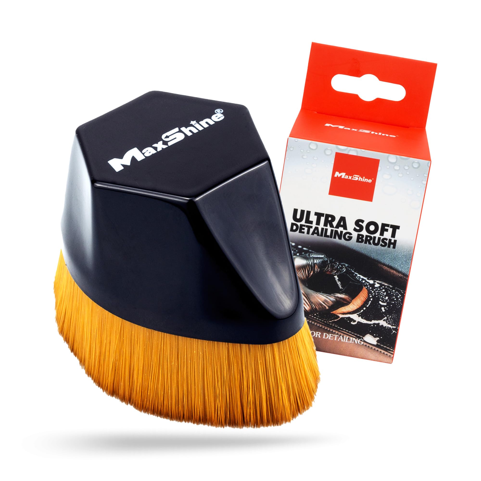 Maxshine Ultra Soft Handheld Detailing Brush - Small Size with Super Soft Bristles for Car Interior, Exterior, Leather Seats, Engine Bay & Wheels | Professional Auto Detailing Tools for Premium Car Care | Perfect for DIY Car Washing & Detailing Enthusiasts