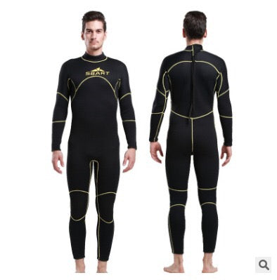 Men's 3mm Neoprene Full Wetsuit for Scuba Diving, Surfing & Water Sports - Warm & Flexible Cold Water Protection