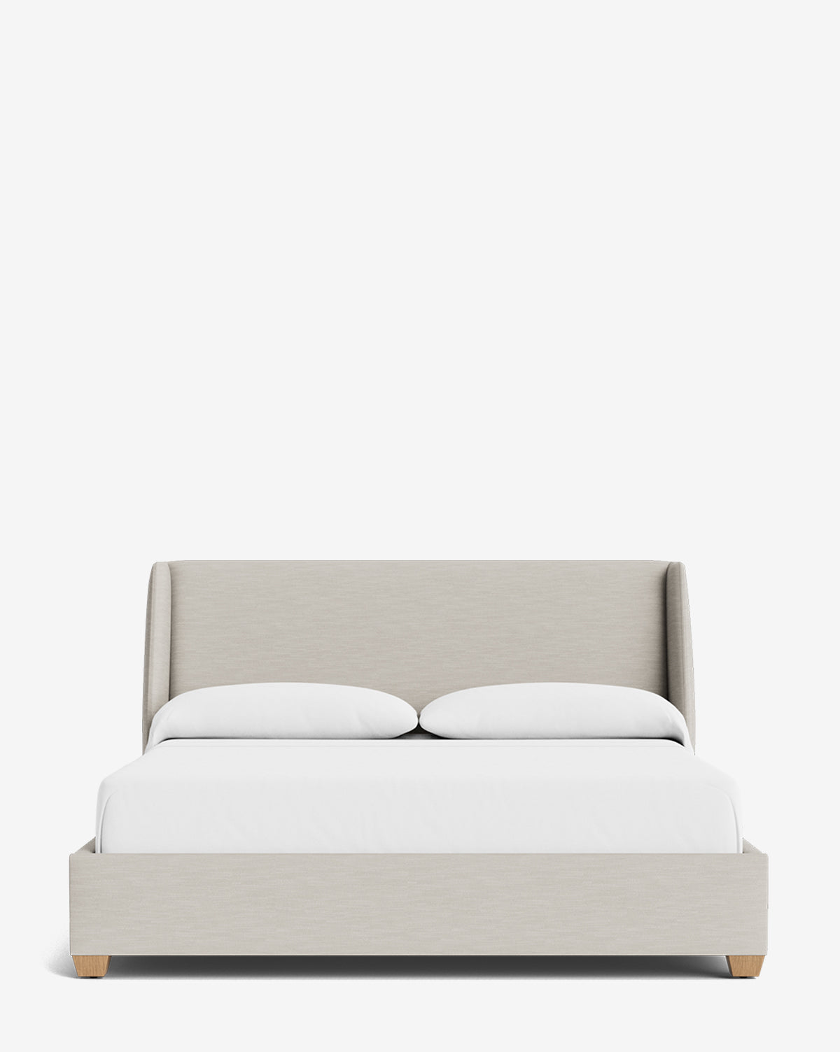 Walt Bed Low Headboard - Modern Minimalist Bed Frame for Small Spaces - Perfect for Apartments, Dorms & Guest Rooms