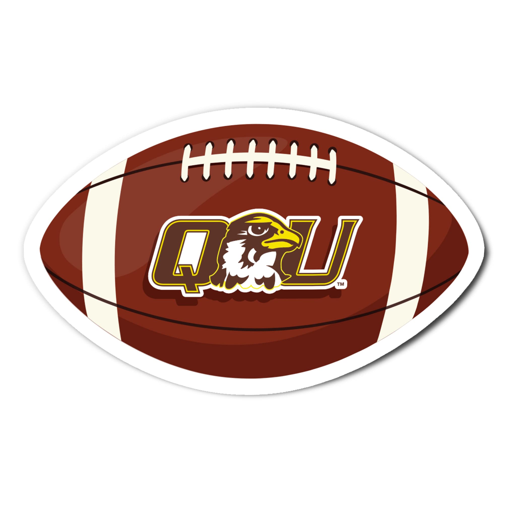 Desert Cactus Quincy University Hawks Vinyl Decal Sticker - Waterproof Laptop, Water Bottle, Car, Scrapbook Decoration - Perfect for College Football Fans, School Spirit & DIY Projects