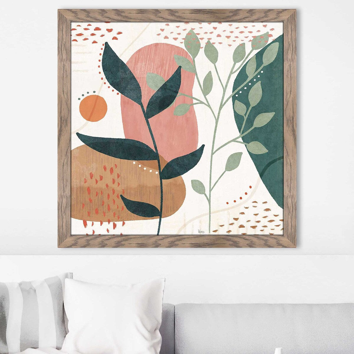 Abstract Blossom IV Floral Art Print on Acrylic by Veronique Charron - Modern Wall Decor for Living Room, Bedroom & Office
