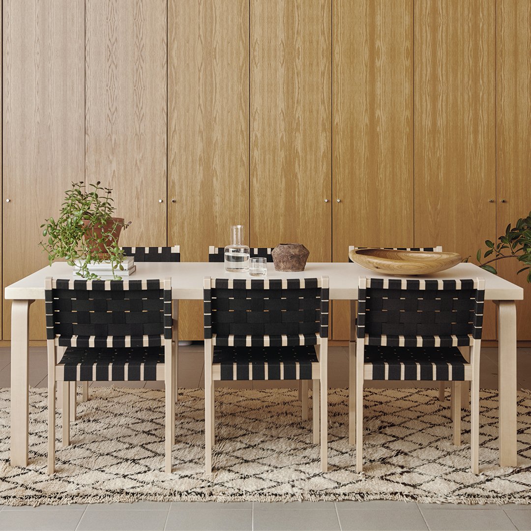 Artek 611 Chair by Alvar Aalto - Mid-Century Modern Wooden Dining Chair for Home, Office & Restaurant Use