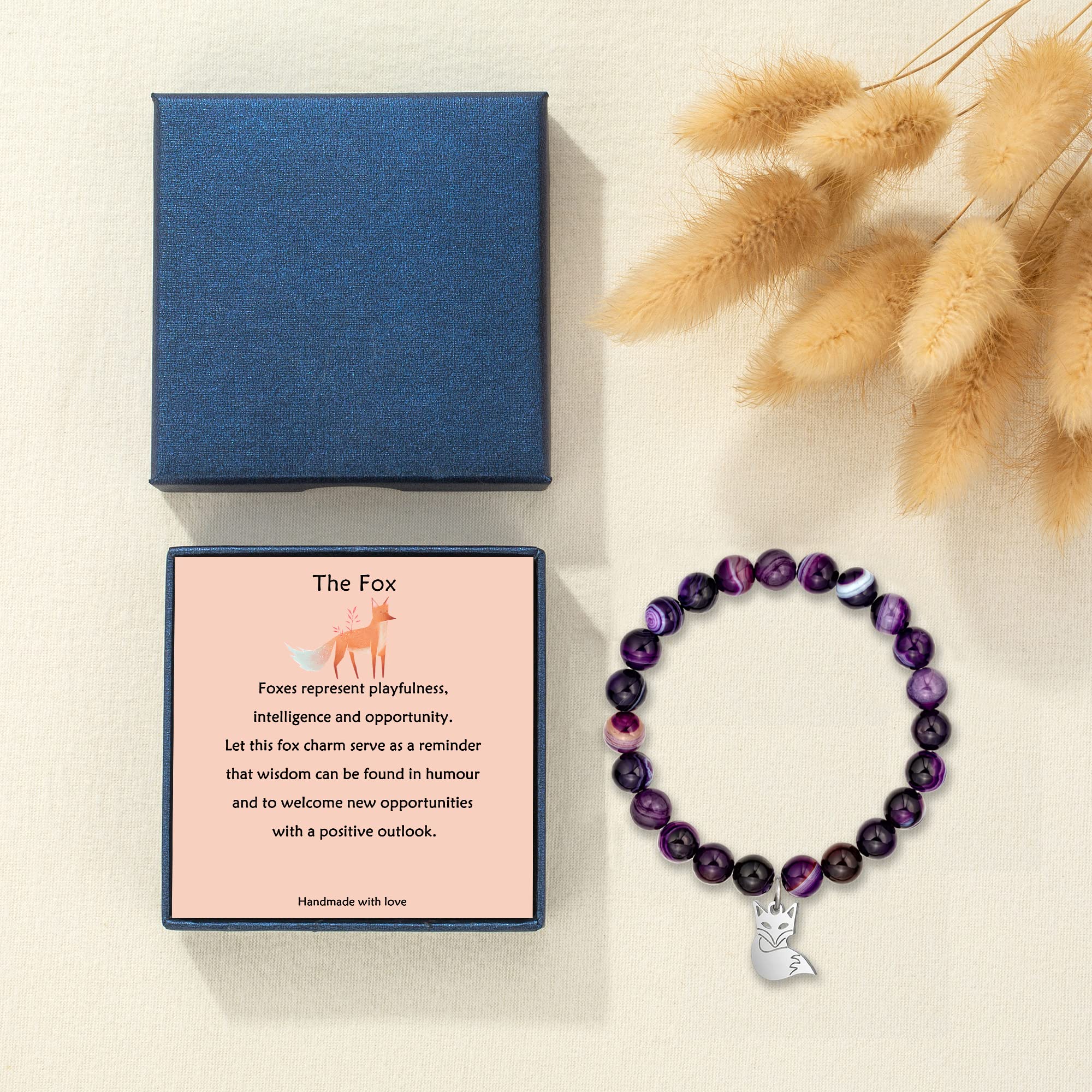 LINY Beaded Fox Bracelet for Women - Cute Animal Jewelry Gift for Niece, Daughter, Sisters & Best Friends - Christmas & Birthday Present - Perfect for Casual Wear, Parties & Special Occasions