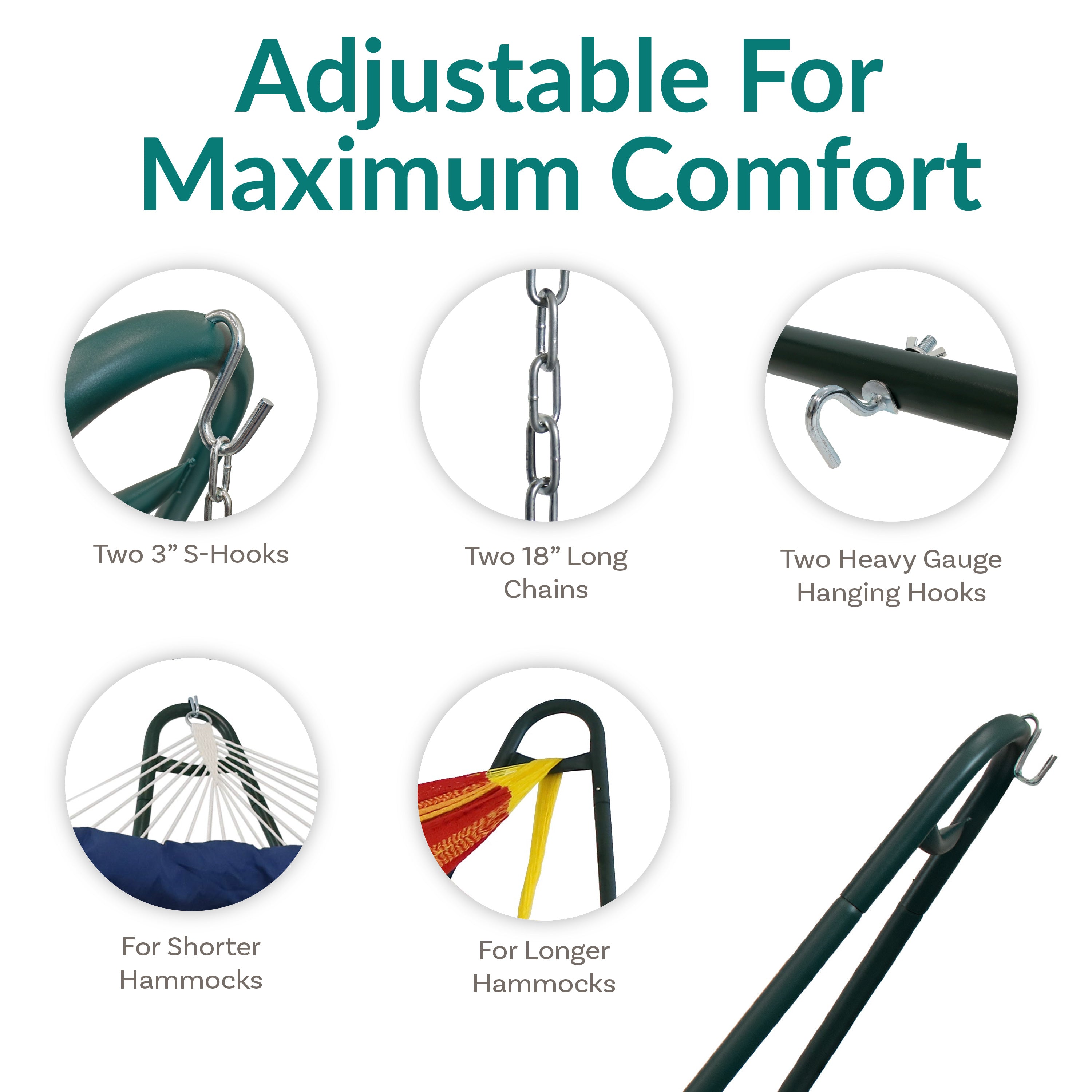 Heavy Duty Universal Hammock Stand for Outdoor, Patio, Backyard & Camping - Durable Steel Frame Supports Up to 450lbs - Perfect for Relaxing, Lounging & Backyard Decor