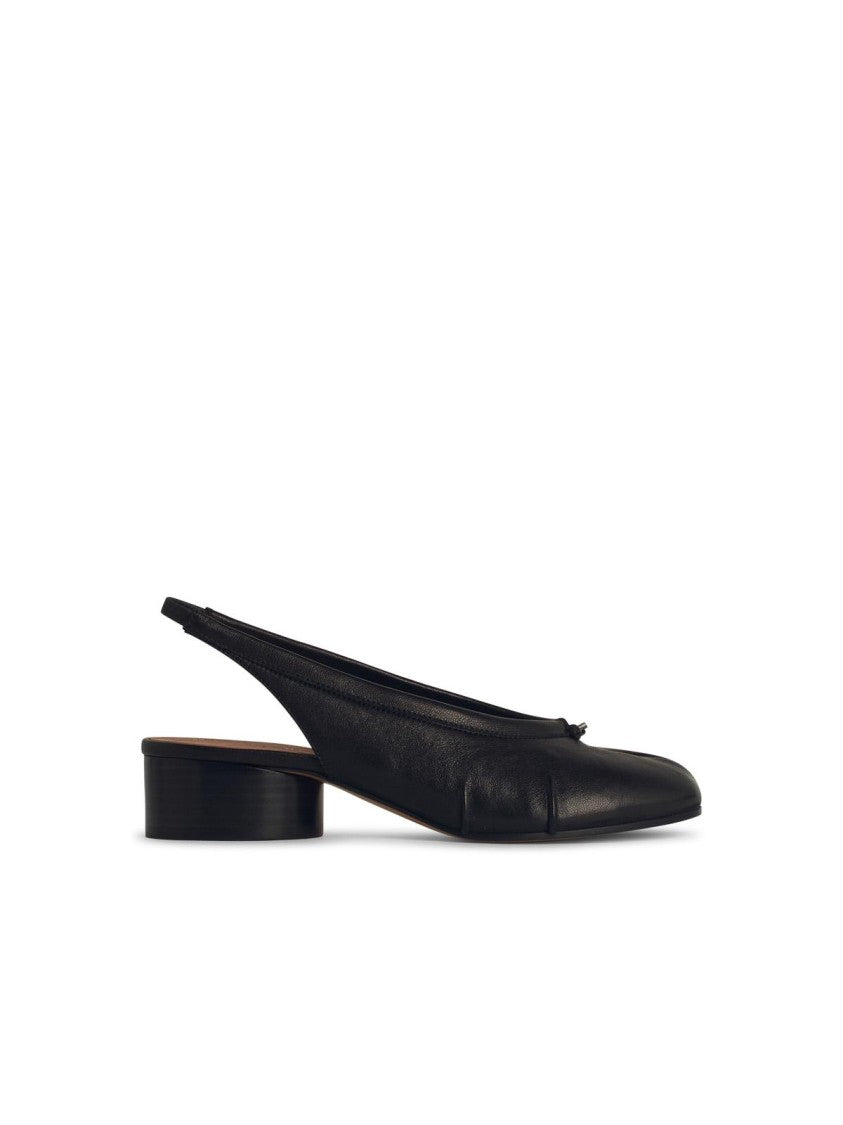 Black Leather Ballet Flats for Women - Comfortable Tabi Split-Toe Design - Perfect for Dance, Yoga & Casual Wear
