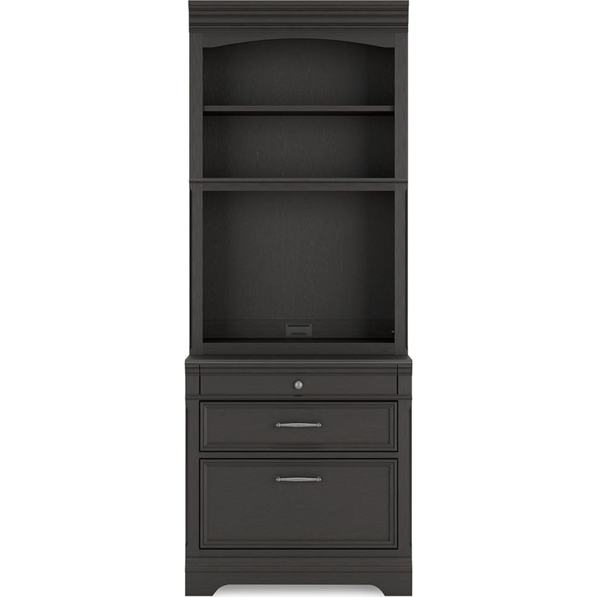 Beckincreek Black Bookcase - Modern Wooden Bookshelf for Home, Office & Library | Stylish Storage Solution for Books, Decor & More