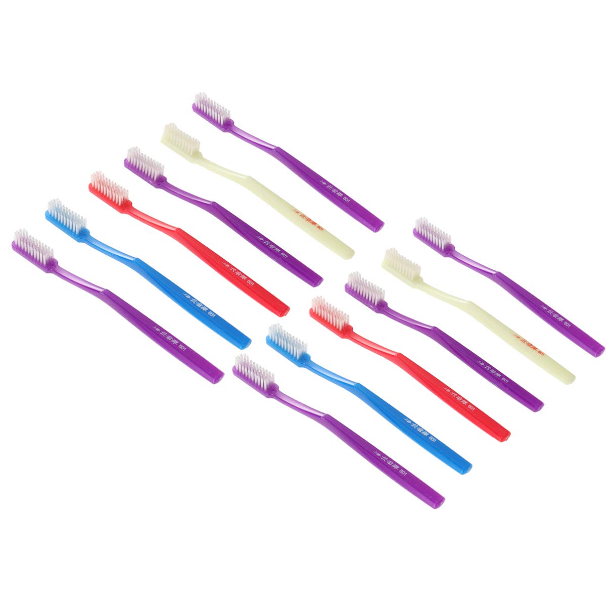 EXCEART 12-Pack Travel Toothbrushes for Adults - Hard Bristles Stain Cleaning Toothbrush, Portable Pocket Toothbrush for Home & Travel (Random Colors) - Ideal for Camping, Gym, Office & Daily Oral Care