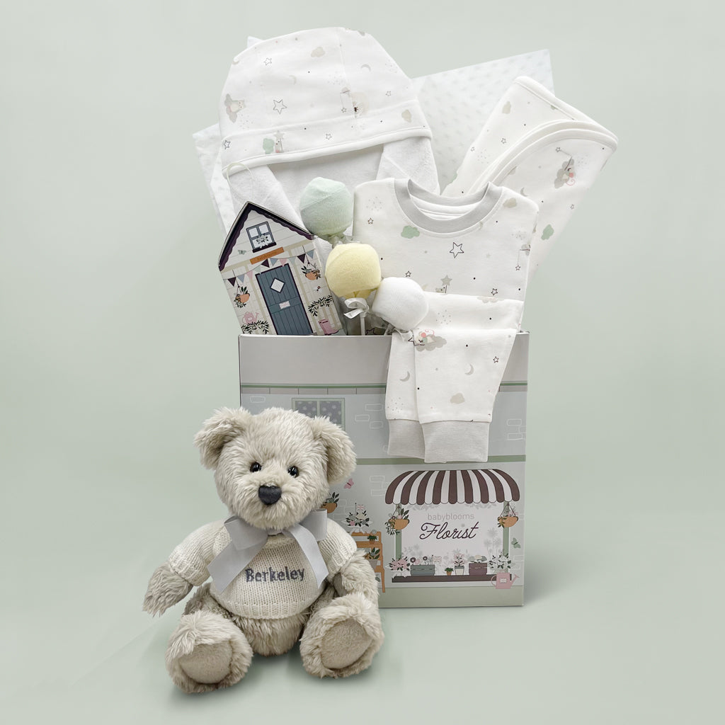 Personalized Berkeley's Little Love Snuggle Hamper - Neutral Baby Gift Set for Newborns, Showers & Christenings | Cozy Nursery Essentials