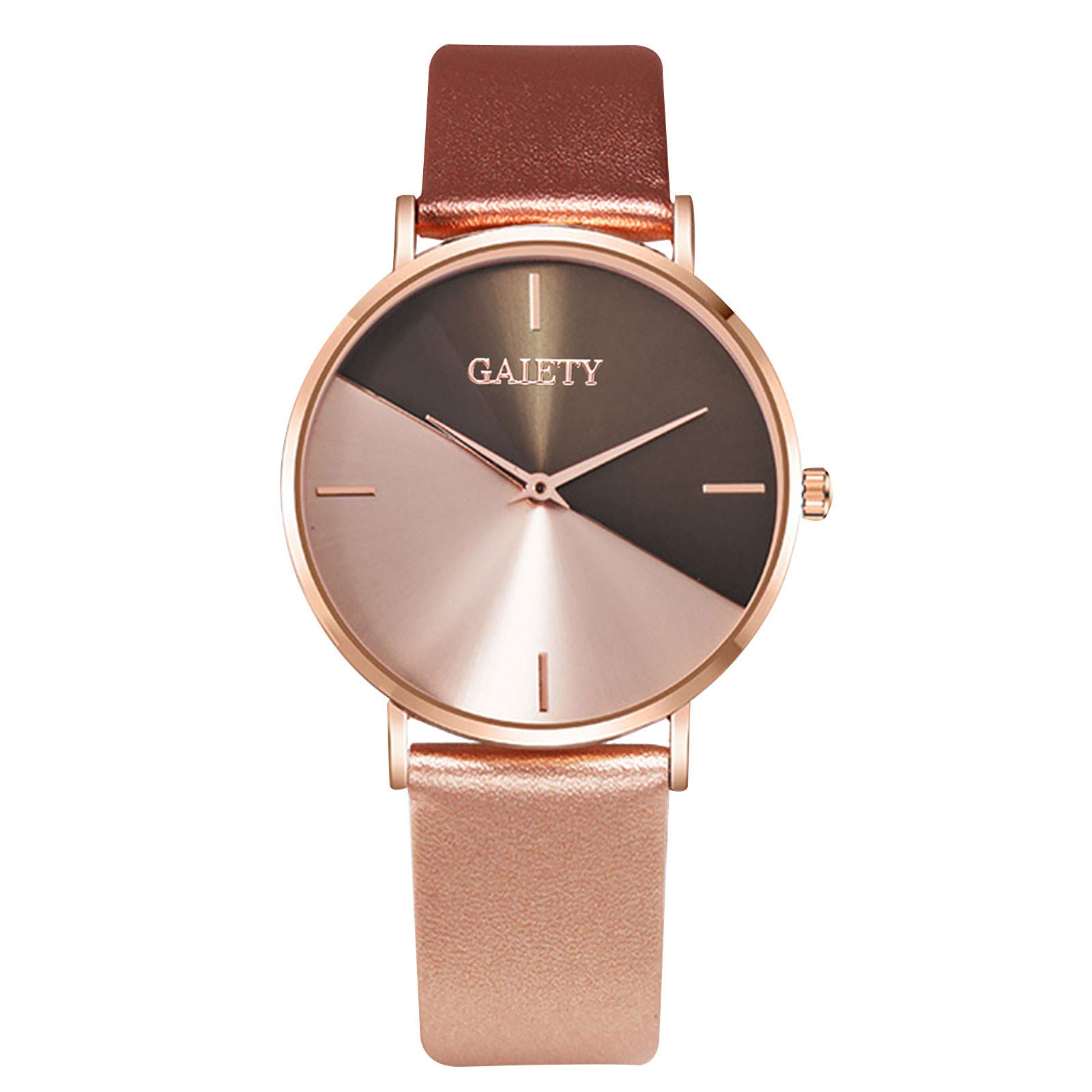 Stylish Koippimel Lightweight Geometric Women's Watch with Nylon Strap - Fashionable Luxury Timepiece for Casual Wear, Office & Date Nights (Coffee, One Size)