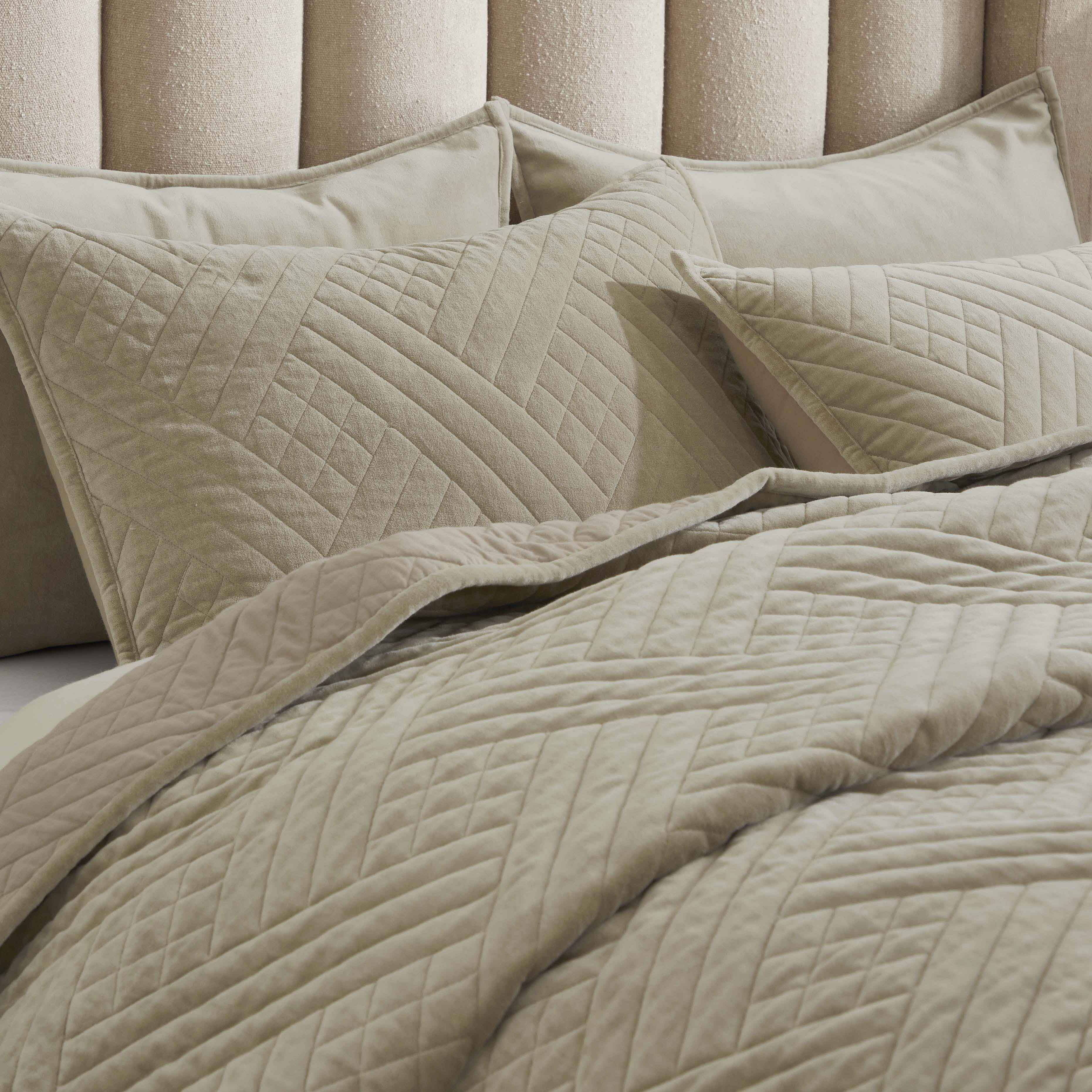 Karina Cotton Velvet Lightweight Quilt & Sham Set - Ultra Soft Bedding for All Seasons | Perfect for Master Bedroom, Guest Room & Cozy Nights