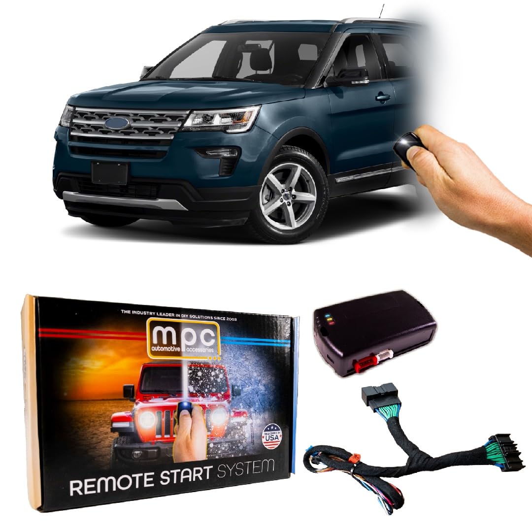 MPC Plug-n-Play Remote Start Kit for Ford Explorer 2016-2019 | Push-to-Start System | Lock-Unlock-Lock Activation (No Horn Honk) | Preloaded Firmware | US Tech Support | Easy Installation for Winter Warm-Ups & Convenient Parking
