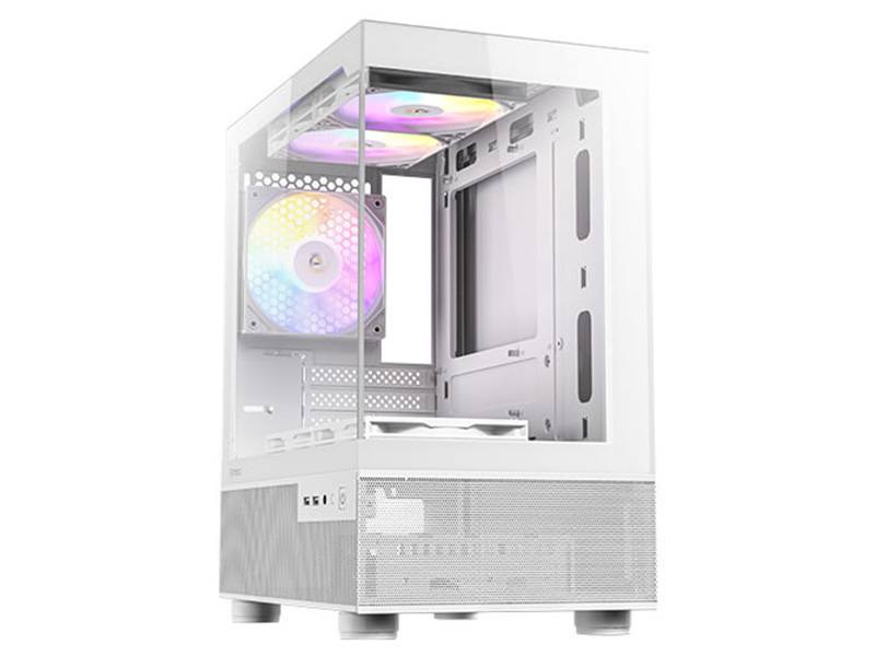 Antec CX200M RGB Elite Mini Tower mATX Gaming PC Case - White | Compact ATX Mid Tower Computer Case with RGB Lighting | Perfect for Gaming Rigs, Streaming Setups & Home Office PCs