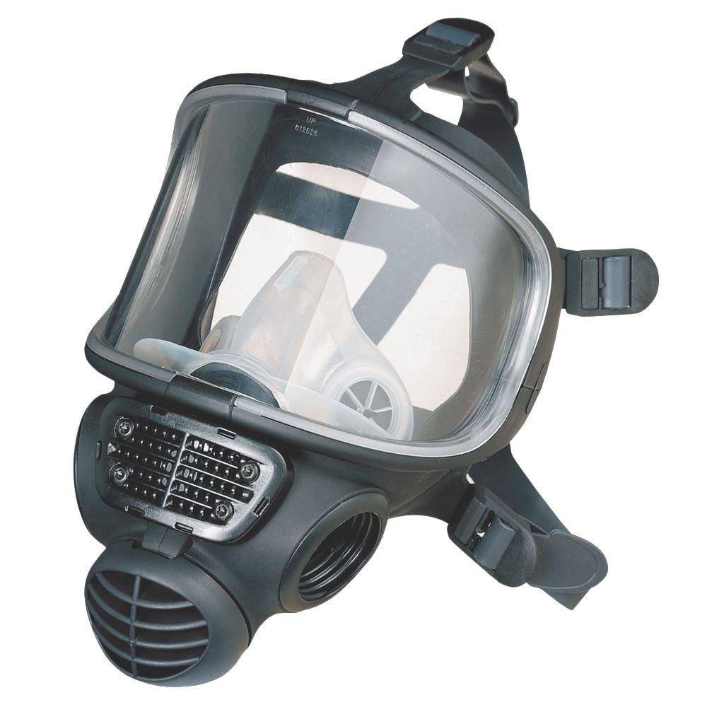 Scott Safety Promask Full Face Respirator - Black Synthetic Halobutyl Rubber Mask 012681 for Industrial Chemical Protection & Emergency Response