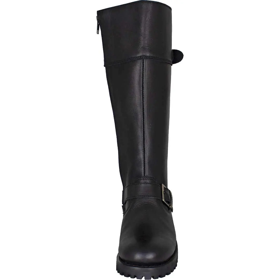 Open Road Women's Tall Motorcycle Boots - Waterproof Leather Riding Boots for Harley & Cruiser Bikes - Perfect for Long Rides & Motorcycle Adventures
