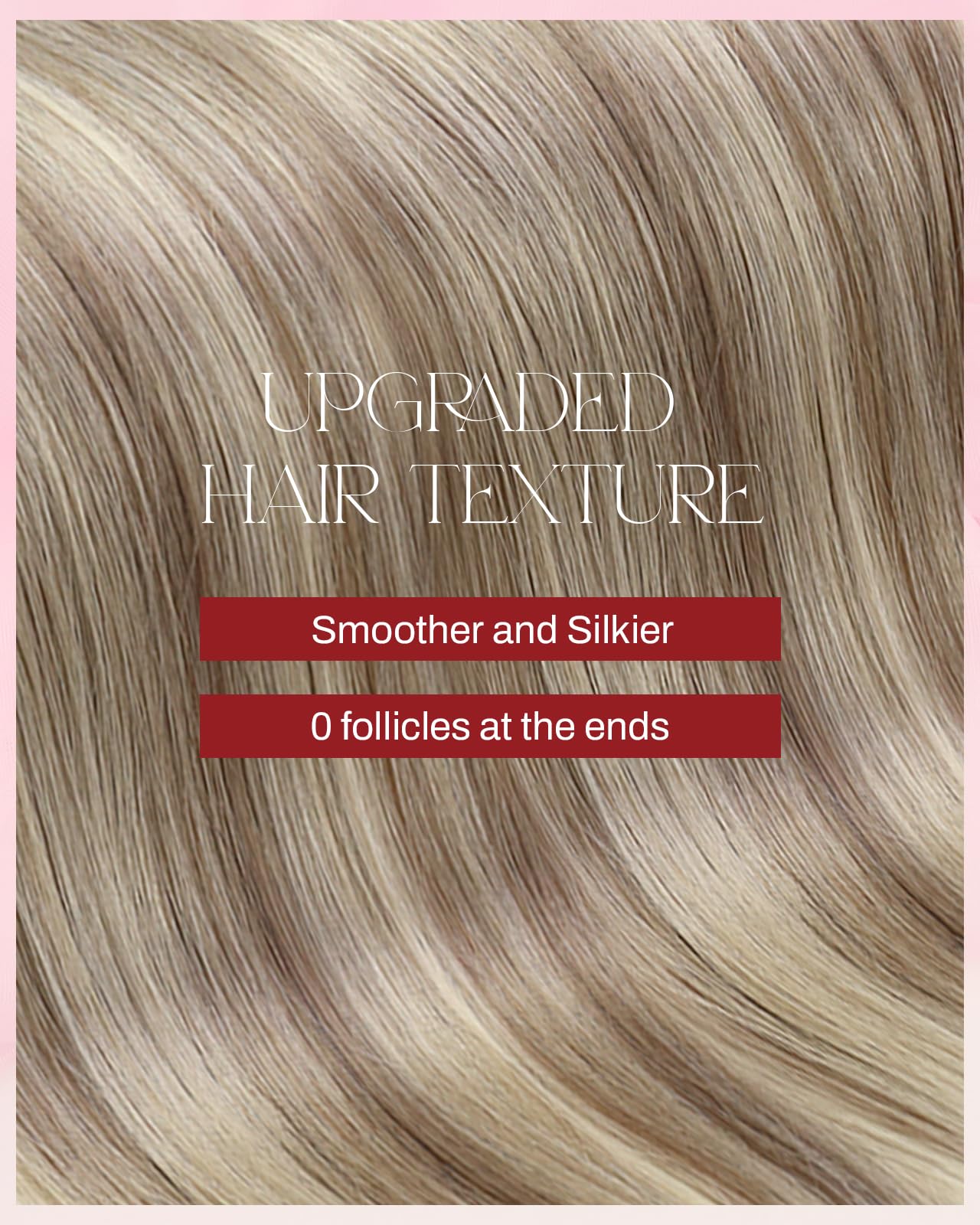 Premium Moresoo Tape-in Hair Extensions 12 Inch 40Pcs (60g) - 100% Human Hair in #9A Light Brown with Platinum Blonde Highlights | Short Hair Extensions for Volume & Length | Perfect for Parties, Weddings & Daily Styling