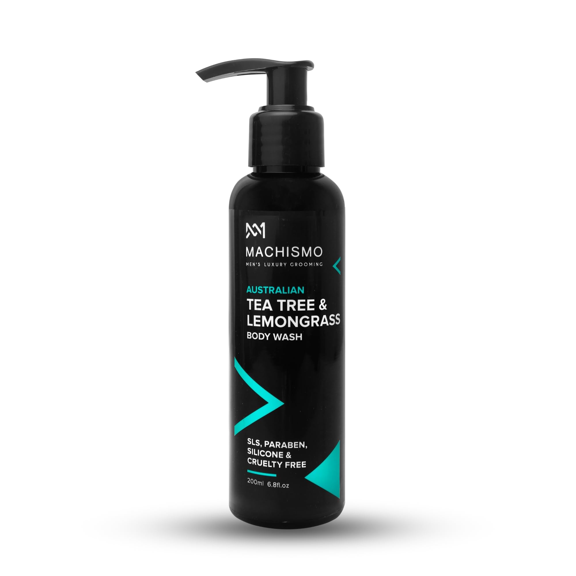 MACHISMO Men's Body Wash with Organic Tea Tree & Lemongrass - Deep Cleansing, Odor Control & Exfoliating Gel for Smooth Skin | Ideal for Gym, Post-Workout & Daily Shower Routine