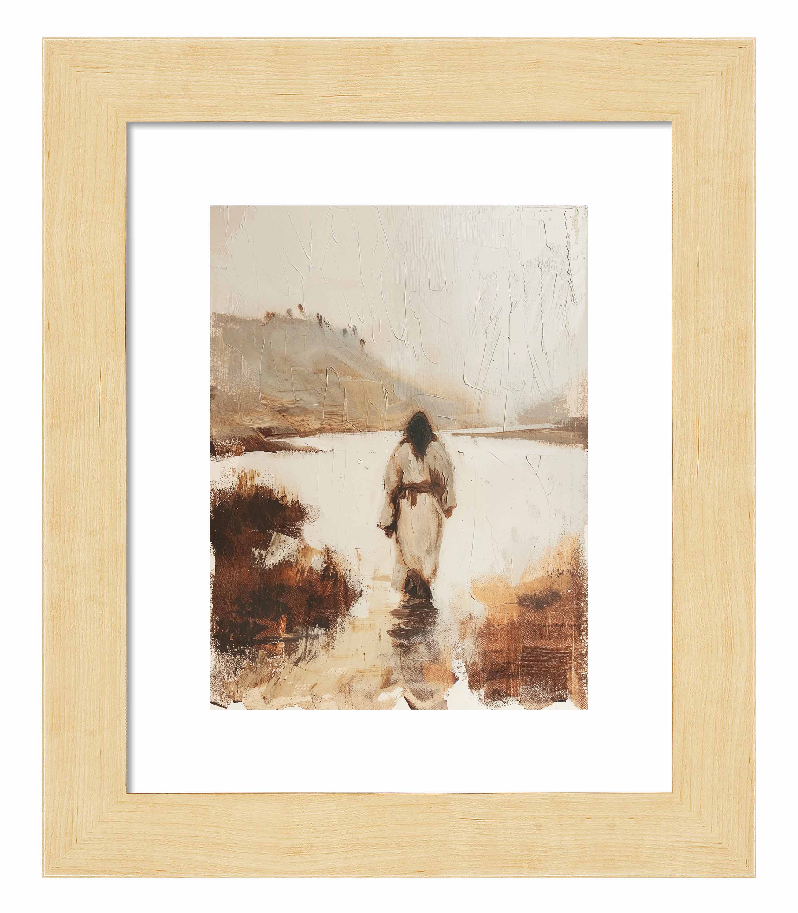 Christ In The Wilderness Wall Art - Religious Christian Home Decor Prints for Living Room, Bedroom & Office