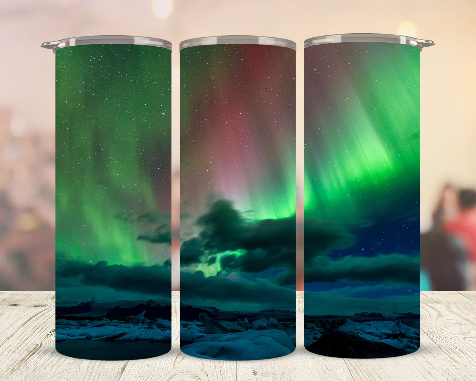 20oz Galaxy & Northern Lights Sublimation Tumbler Bundle - Ready to Press for Custom Drinkware - Perfect for Gifts, Promotions & Personalized Cups
